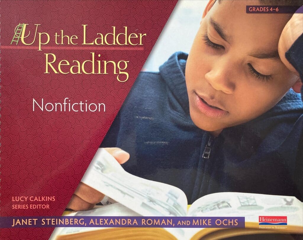 A poster on the up the ladder reading nonfiction